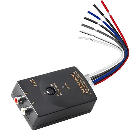 سلك مكبر صوت للسيارة من FUSIONWIS إلى محول إخراج خط RCA، محول كابل ستيريو RCA ثنائي القناة PH-2 عالي إلى منخفض لإضافة مضخم صوت in Kuwait
