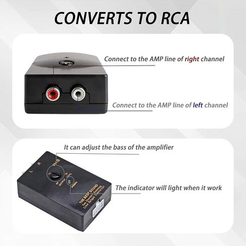 سلك مكبر صوت للسيارة من FUSIONWIS إلى محول إخراج خط RCA، محول كابل ستيريو RCA ثنائي القناة PH-2 عالي إلى منخفض لإضافة مضخم صوت in Kuwait