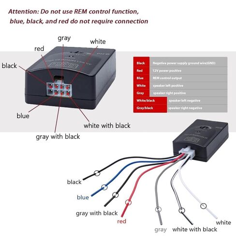 سلك مكبر صوت للسيارة من FUSIONWIS إلى محول إخراج خط RCA، محول كابل ستيريو RCA ثنائي القناة PH-2 عالي إلى منخفض لإضافة مضخم صوت in Kuwait