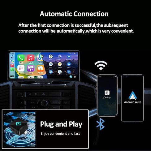 محول CarPlay، توصيل وتشغيل واجهة USB، يربط الهاتف وشاشة السيارة من خلال WiFi وBluetooth، مناسب لأنظمة Apple وAndroid in Kuwait