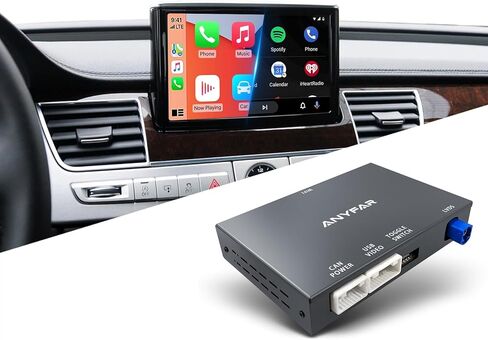 CarPlay Android Auto Adapter Decoder Retrofit Kit Fits Audi 2012-2015 A8 with MMI 3G System, Supports Wireless CarPlay&Android Auto/Voice Control/Mirror Link/Camera/USB Drive/Navigation etc in Saudi Arabia