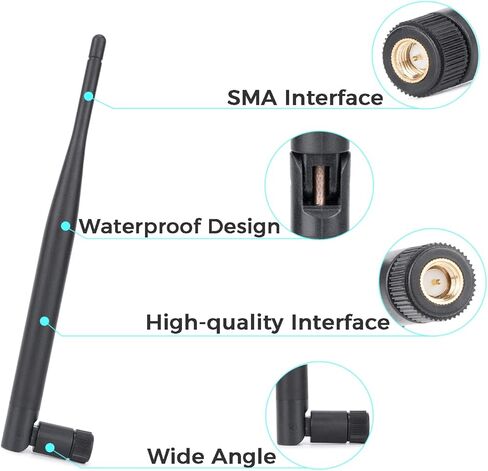 Fosi Audio MC351 2.1 قناة مكبر صوت متكامل مع DAC وهوائي بلوتوث واي فاي SMA ذكر PC 2.4 جيجا هرتز 6dBi تعزيز نطاق واحد لمكبرات الصوت السلبية HiFi in Kuwait