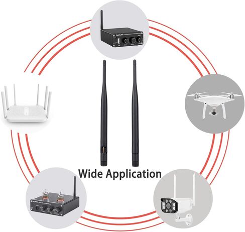 Fosi Audio MC351 2.1 قناة مكبر صوت متكامل مع DAC وهوائي بلوتوث واي فاي SMA ذكر PC 2.4 جيجا هرتز 6dBi تعزيز نطاق واحد لمكبرات الصوت السلبية HiFi in Kuwait