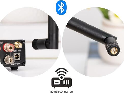 Fosi Audio MC351 2.1 قناة مكبر صوت متكامل مع DAC وهوائي بلوتوث واي فاي SMA ذكر PC 2.4 جيجا هرتز 6dBi تعزيز نطاق واحد لمكبرات الصوت السلبية HiFi in Kuwait