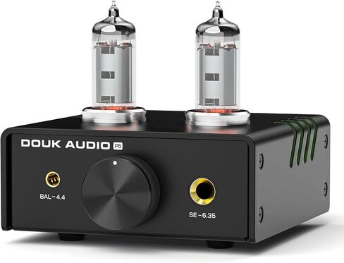 مضخم سماعة الرأس Douk Audio P5 Mini Tube: 4.4 مم متوازن و6.35 مم مخرج Preamp لاستوديو سطح المكتب Hi-Fi، تصميم ثنائي أحادي، أنبوب Op-Amp، كسب قابل للتعديل 16-600Ω in Saudi Arabia