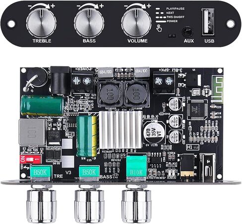 ZK-1001U Mono Bluetooth Amplifier Board, 100W Peak Power, TWS Stereo, 9-24V Input, USB/AUX/Bluetooth Input for DIY Wireless Speakers Projects,Boost Circuit in Saudi Arabia