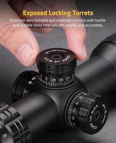 CVLIFE 2-10x32 MPVO AO نطاق البندقية مع برج القفل، 5 مستويات شبكاني الإضاءة الأحمر والأخضر، تعديل المنظر، نطاقات المستوى البؤري الثاني مع نطاق إزاحة 30 مم in Kuwait