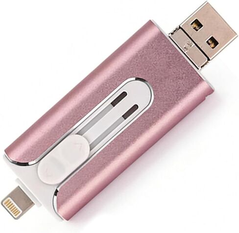 واجهة USB لمحرك الأقراص المحمول 4 في 1 عالي السرعة 128 جيجا مناسبة لأجهزة مثل iPhone، وPC، وiPad، وما إلى ذلك، لنقل الصور ومقاطع الفيديو ونسخها احتياطيًا in Saudi Arabia