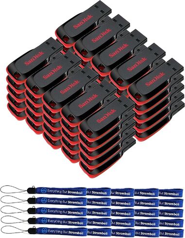 SanDisk Cruzer Blade 16 جيجابايت (50 حزمة) USB 2.0/3.0 محرك فلاش Jump Drive Pen Drive SDCZ50-016G - مع (25) كل شيء ما عدا Stromboli (tm) حبل in Saudi Arabia