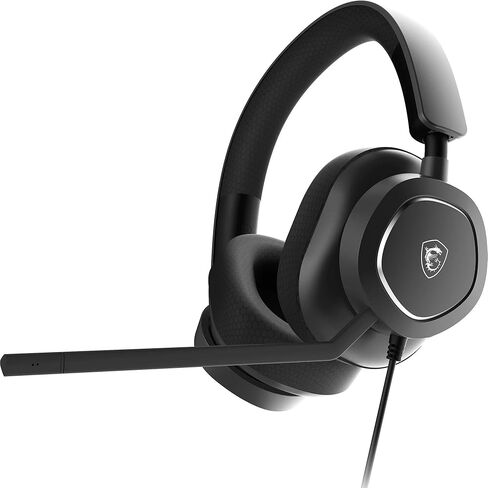 MSI Maestro 300 Gaming Headset - 40mm Neodymium Drivers, Unidirectional (Cardioid) Mic, High-Density Foam Earpads, Lightweight & Swivel Design, USB-C, USB-C to A Adapter - Wired in Saudi Arabia
