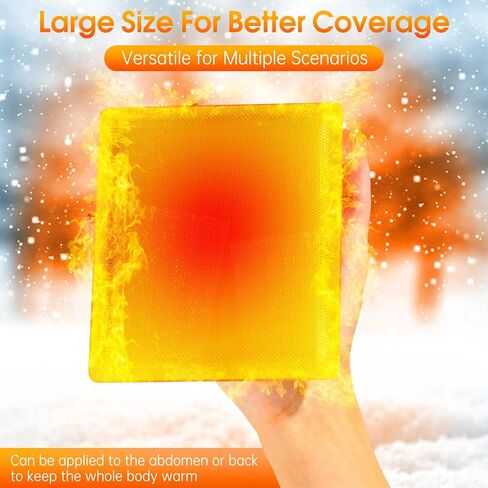 10 Pack Hand Warmers Disposable,Extra Big Body Warmers 18 Hours Long-Lasting Heat Packs for Camping,Skiing, Safe Non-Toxic,Hand & Body Warmer Heater for Outdoor Sport in Saudi Arabia