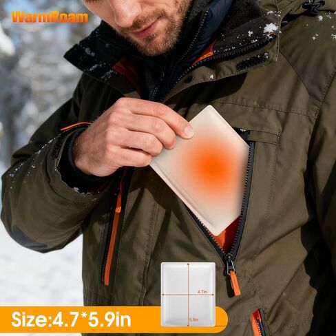 10 Pack Hand Warmers Disposable,Extra Big Body Warmers 18 Hours Long-Lasting Heat Packs for Camping,Skiing, Safe Non-Toxic,Hand & Body Warmer Heater for Outdoor Sport in Saudi Arabia