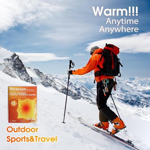 10 Pack Hand Warmers Disposable,Extra Big Body Warmers 18 Hours Long-Lasting Heat Packs for Camping,Skiing, Safe Non-Toxic,Hand & Body Warmer Heater for Outdoor Sport in Saudi Arabia