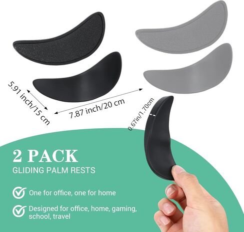 2 Pcs Ergonomic Mouse Wrist Rest Support Palm Rest Pad Carpal Tunnel Support Release Pressure on Hands Glid Smooth for Office Work Gaming Coding in Saudi Arabia