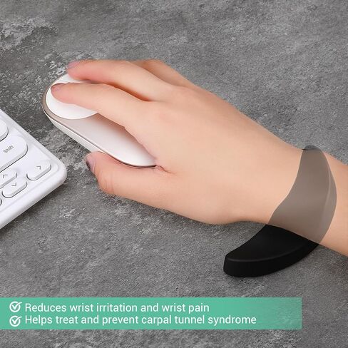 2 Pcs Ergonomic Mouse Wrist Rest Support Palm Rest Pad Carpal Tunnel Support Release Pressure on Hands Glid Smooth for Office Work Gaming Coding in Saudi Arabia