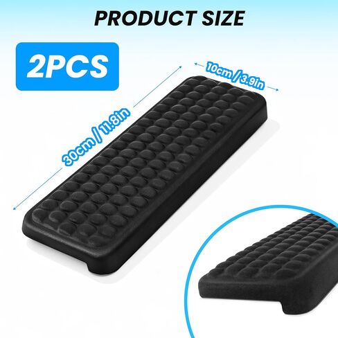 مسند للذراع للمكتب، قطعتان من وسادات المعصم للوحة المفاتيح من الإسفنج الذكي على شكل حرف L مع قاعدة مضادة للانزلاق، وسادة مريحة لحافة المكتب ومسند للمعصم للوحة مفاتيح الكمبيوتر والاستخدام المكتبي والمنزلي in Kuwait