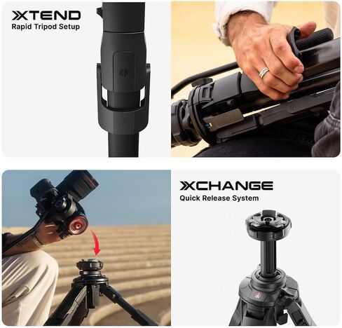 Manfrotto 500X Fluid Video Head with ONE Hybrid Aluminum Tripod – Photo & Video Kit, Supports up to 11 lbs, Leveling Column, 90° Horizontal Column, Quick Release System, for DSLR & Mirrorless Cameras in Saudi Arabia