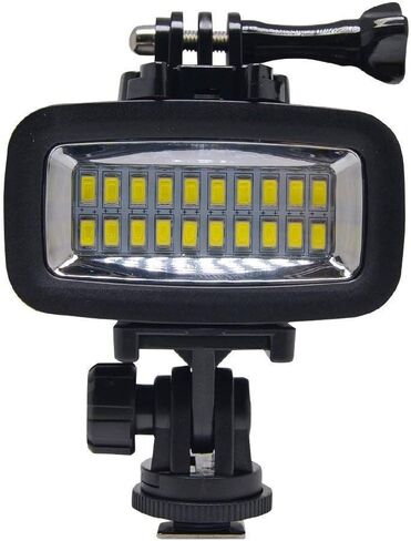 Mcoplus 40m/130ft Rechargeable Diving Light Dimmable Waterproof Video LED Light 6W 20 LEDs 700LM with 1900mAh for Gopro HTC XIAOYI SJ5000 SJ6000 & Other Action Camera &DSLR Camera in Saudi Arabia