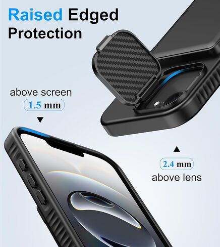 حافظة محفظة لهاتف iPhone 16e، حامل بطاقات مدمج (4-5 بطاقات)، حامل غطاء الكاميرا، حماية من السقوط من الدرجة العسكرية، حافظة هاتف واقية متينة من السيليكون للرجال والنساء لهاتف iPhone 16e، أسود in Kuwait
