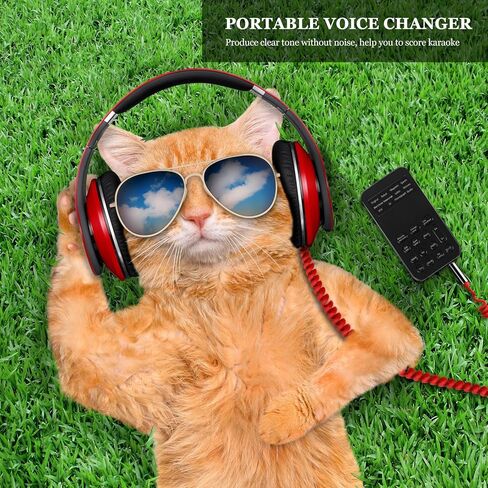 Homoyoyo Mini Sound Card Voice Changer Portable Audio Mixer for Phone and Computer with 8 Sound Effects, Live Broadcast Voice Modifier Compatible with Dc5.00v Devices in Saudi Arabia