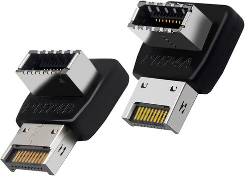 WLGQ USB 3.1 Type E Adapter Male to Female Angle Adapter Black 2 Pack (Mold A&B) in Saudi Arabia