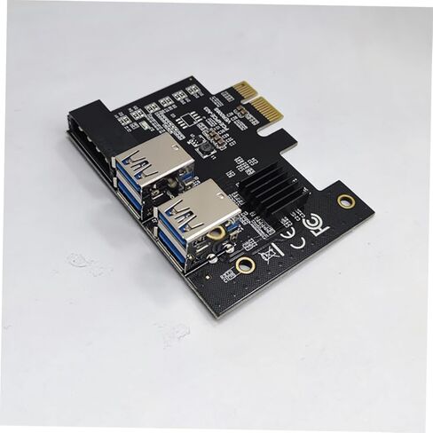 بطاقة محول تمديد Pci e Riser USB 3.0 مع 4 فتحات Pci e، موسع سريع للتعدين وتوسيع الكمبيوتر، متوافق مع أجهزة الكمبيوتر المكتبية ومحطات العمل in Kuwait
