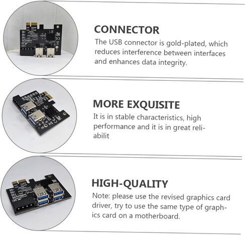 بطاقة توسيع Pci e USB 3.0 محول Pci Express Riser مع 4 فتحات e لأجهزة الكمبيوتر التعدين وملحقات الكمبيوتر in Kuwait