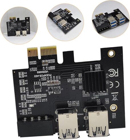 بطاقة توسيع Pci e USB 3.0 محول Pci Express Riser مع 4 فتحات e لأجهزة الكمبيوتر التعدين وملحقات الكمبيوتر in Kuwait