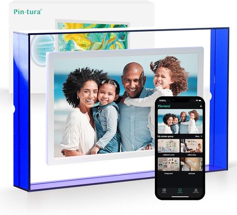 10.1" Pink Digital WiFi Picture Frame, Smart Photo Frame 1280 * 800p Screen,64G/8G Cloud,Wall Mountable/Desk,Share Photos/Videos Instantly via Pintura App,Great Gift for Loved Ones in Saudi Arabia