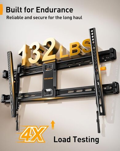 Perlegear Soundbar Mount with Adjustable Height up to 15 lbs PGSM04B, Tilting TV Wall Mount for 42–90 Inch TVs with Leveling Adjustment up to 132 lbs PGLF9 in Saudi Arabia