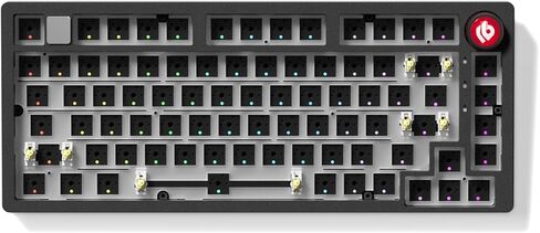 LEOBOG Hi75C Pro Wireless Mechanical Keyboard Kit – Aluminum Alloy Gasket Mount 75% Barebones DIY Base with Hot Swap, RGB Backlighting & Volume Knob – Enhanced Custom Gaming Keyboard Build, 4000mAh in Kuwait