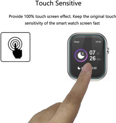 واقي شاشة للساعة الذكية iTouch AIR 5 مقاس 1.85 بوصة [3 عبوات] طبقة PET شفافة وناعمة عالية الدقة [مضادة لبصمات الأصابع] [مضادة للخدش] [خالية من الفقاعات] متوافقة مع جهاز تتبع اللياقة البدنية iTouch AIR 5 in Saudi Arabia