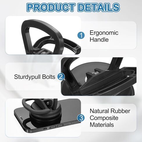 PATIKIL Screen Suction Cup, 4.7" Screen Repair Suction Cup Thickening with Spudger Black in Saudi Arabia