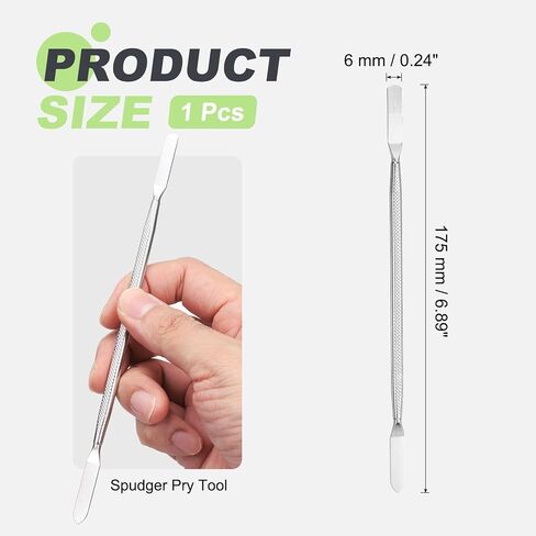 أداة إصلاح حدق Spudger مقاس 6 × 175 مم من PATIKIL، مجموعة أدوات إصلاح حدق معدنية متوسطة مزدوجة الأطراف للهواتف المحمولة الذكية والكمبيوتر اللوحي والكمبيوتر المحمول وأجهزة الألعاب الإلكترونية، فضي in Saudi Arabia