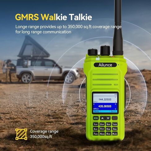 Retevis Ailunce HA1G GMRS Handheld Radio,Chirp,2 Way Radio Long Range with Speaker Mic,Dual Band Receive,IP67 Waterproof Walkie Talkies,Type-C Charge,NOAA 2800mAh,FM Radio,GMRS Radio for Offroad in Saudi Arabia