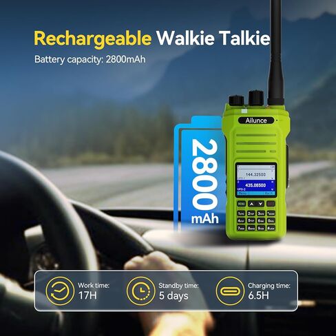 Retevis Ailunce HA1G GMRS Handheld Radio,Chirp,2 Way Radio Long Range with Speaker Mic,Dual Band Receive,IP67 Waterproof Walkie Talkies,Type-C Charge,NOAA 2800mAh,FM Radio,GMRS Radio for Offroad in Saudi Arabia