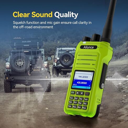 Retevis Ailunce HA1G GMRS Handheld Radio,Chirp,2 Way Radio Long Range with Speaker Mic,Dual Band Receive,IP67 Waterproof Walkie Talkies,Type-C Charge,NOAA 2800mAh,FM Radio,GMRS Radio for Offroad in Saudi Arabia