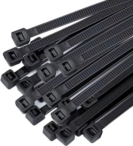 100Pcs Small to Medium Zip Tie, Nylon PA66 UV Resistant Cable Tie for Indoor and Outdoor Use - Ideal for Bundling and Securing Objects（Black，4 inch） in Saudi Arabia