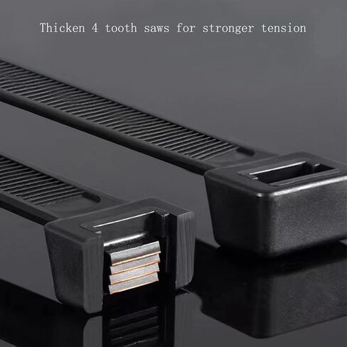 100Pcs Small to Medium Zip Tie, Nylon PA66 UV Resistant Cable Tie for Indoor and Outdoor Use - Ideal for Bundling and Securing Objects（Black，4 inch） in Saudi Arabia