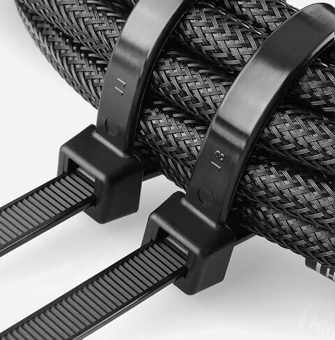 100Pcs Small to Medium Zip Tie, Nylon PA66 UV Resistant Cable Tie for Indoor and Outdoor Use - Ideal for Bundling and Securing Objects（Black，4 inch） in Saudi Arabia