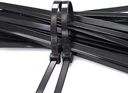 100Pcs Small to Medium Zip Tie, Nylon PA66 UV Resistant Cable Tie for Indoor and Outdoor Use - Ideal for Bundling and Securing Objects（Black，4 inch） in Saudi Arabia