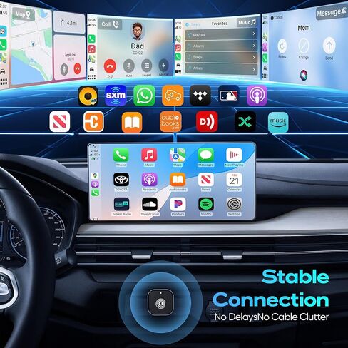 Wireless CarPlay Adapter for Cars with Built-in Wired Apple CarPlay Plug and Play, Mini-USB Design, Fast Stable Connection, for iPhone with USB/USB-C Port (2025 Upgraded) in Saudi Arabia