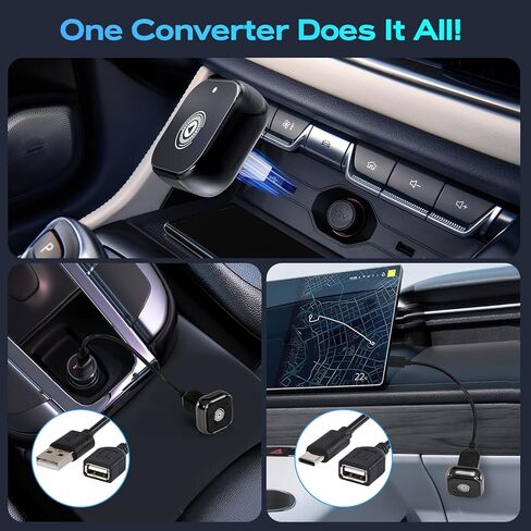 Wireless CarPlay Adapter for Cars with Built-in Wired Apple CarPlay Plug and Play, Mini-USB Design, Fast Stable Connection, for iPhone with USB/USB-C Port (2025 Upgraded) in Saudi Arabia