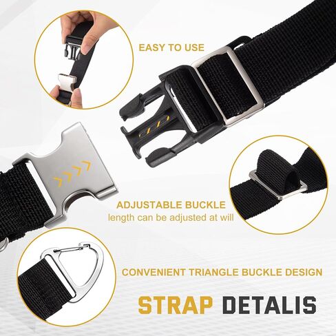 6 Pack 17 Inch Stainless Steel Adjustable Extension Cord Holder, Locking Open-clip Storage Straps for Garage & Workshop, Practical Gadgets for Men, Gifts for Dad in Saudi Arabia