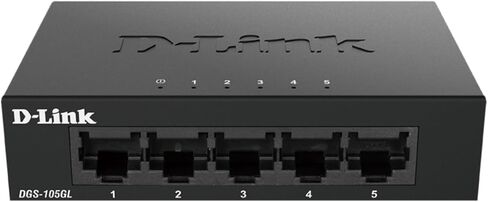 D-Link Ethernet Switch, 5 Port Gigabit Unmanaged Desktop Plug and Play Sturdy Metal Housing Fanless Design EEE (DGS-105GL-V2) in Saudi Arabia