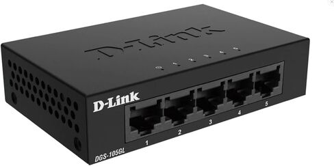 D-Link Ethernet Switch, 5 Port Gigabit Unmanaged Desktop Plug and Play Sturdy Metal Housing Fanless Design EEE (DGS-105GL-V2) in Saudi Arabia