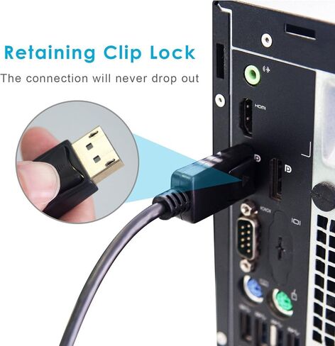 كابل DisplayPort (DP) إلى DVI، مطلي بالذهب، 6 أقدام in Kuwait