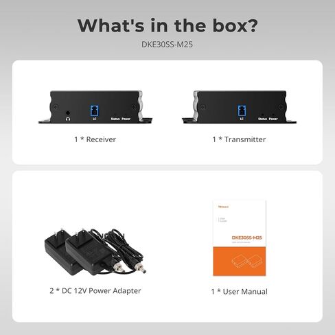 TESmart 8K@60Hz DisplayPort KVM Extender Over Fiber up to 984ft/300m, DP 1.4 USB Extender, HDR10, EMI-Immune Fiber for Data Center & Control Rooms in Saudi Arabia