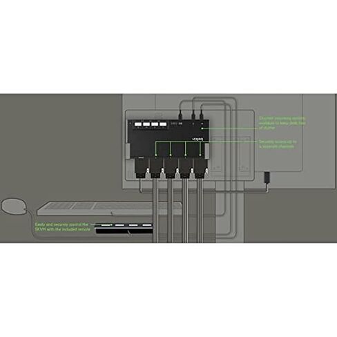 Belkin F1DN204MOD-PP-4 KVM Switchbox - 4 Computer(s) - 1 Local User(s) - 3840 x 2160-3 x USB - Desktop, Under TableDisplayPort - TAA Compliant in Saudi Arabia