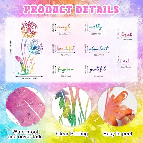 HLNIUC Dandelion Inspirational Saying Wall Sticker 75PCS Butterfly Positive Affirmation Wall Decal Flora Motivational Quotes Peel and Stick Wall Stickers Flower Inspiring Wall Decals for Girl Bedroom in Saudi Arabia